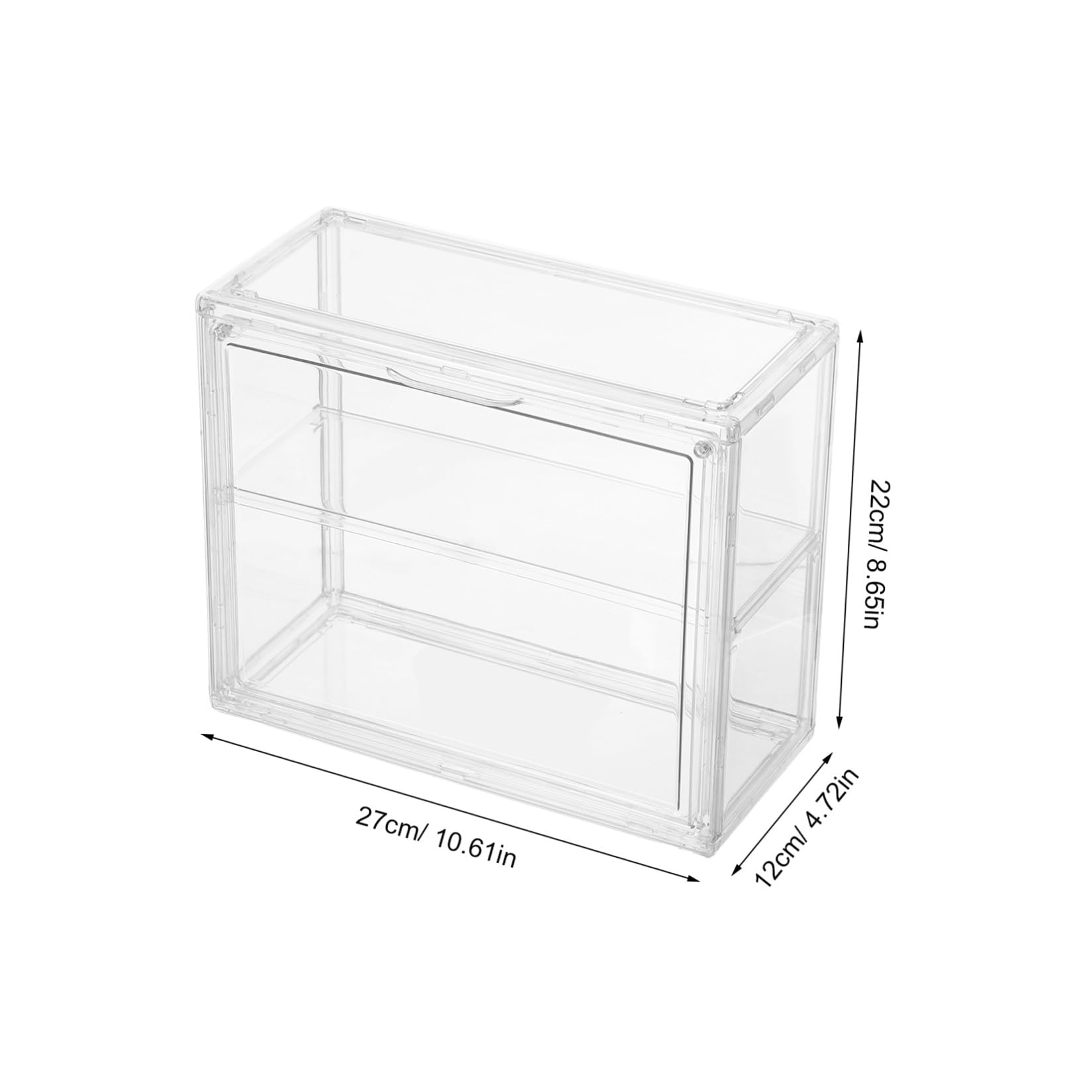 Outanaya Vitrina Acrílica Doble Capa para Réplicas de Coches y Aviones, Caja de Exhibición Transparente Antipolvo Alta Visibilidad para Oficina y Exposición