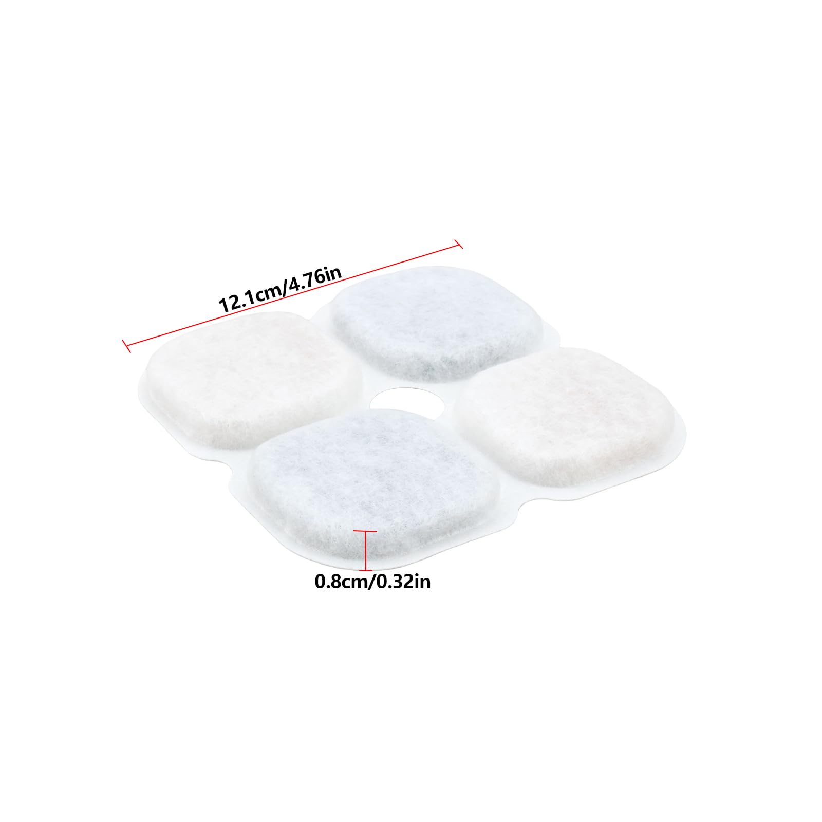 Briny River 8PCS Cat Fountain Filter Compatible with Wonder Creature 3L Pet Water Fountain 12.1x12.1x0.8cm Water Fountain Filters Cat Drinking - Image 4