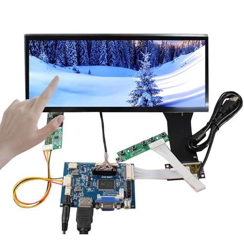 Image of VSDISPLAY 10.3'' Touchscreen 1920x720 800 Nits Monitor with VGA AV Board | for DIY Outdoor /Automotive /Computer Display