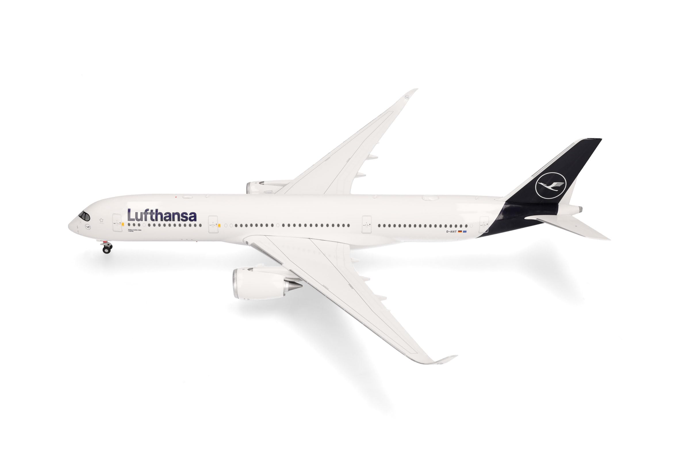 Herpa Modellflugzeug Lufthansa Airbus A350-900 - D-AIXT Leipzig Miniatur im Maßstab 1:200, Sammlerstück, Modell ohne Standfuß, Kunststoff, Lieber Grüner Sand
