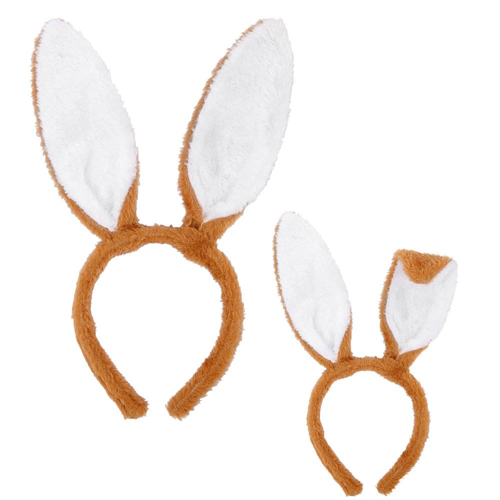 Widmann 51953 - Headband with Rabbit Ears, Brown, Animal, Rabbit, Theme Party, Carnival