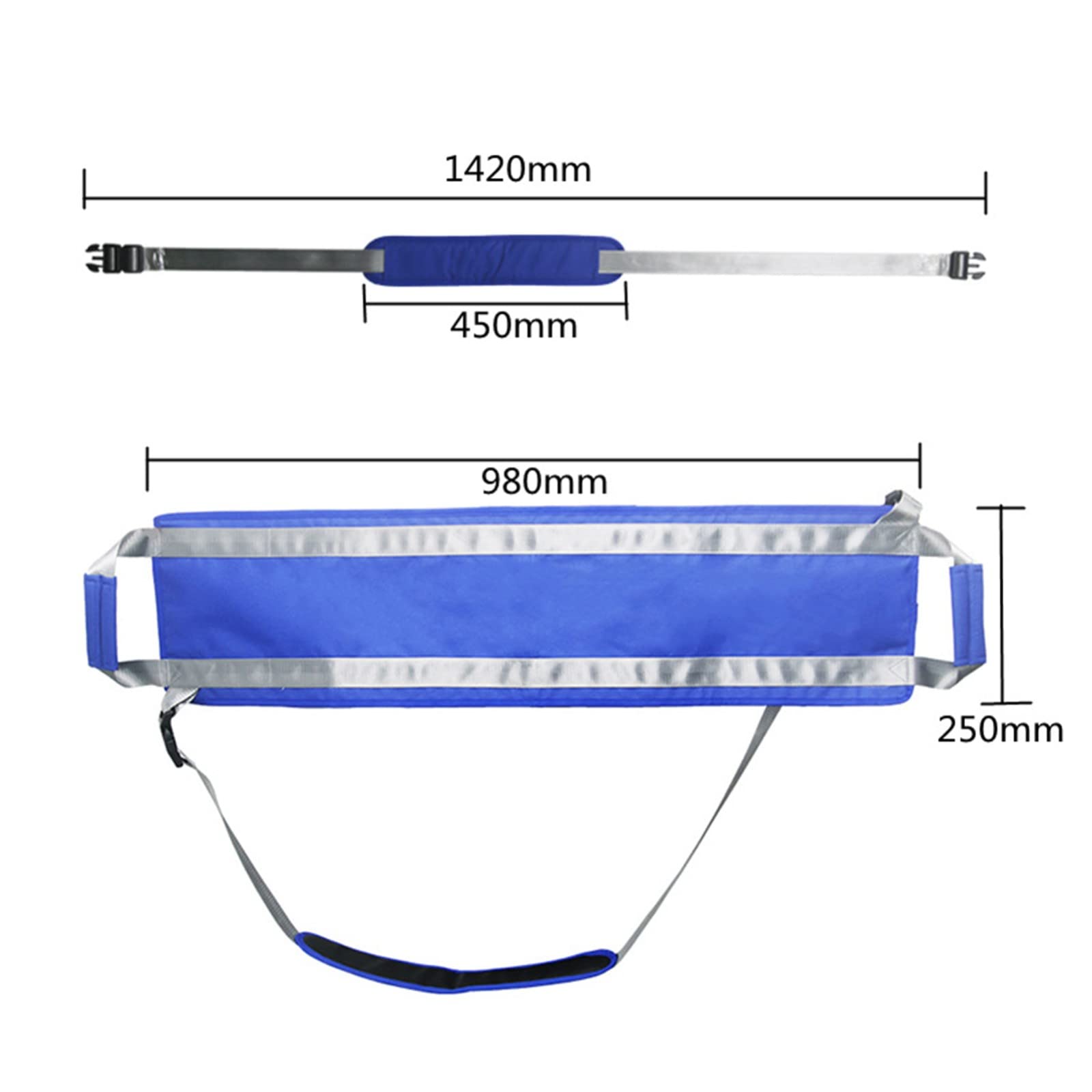 Transportador de Pacientes,Impermeable Cinturón de Transferencia con 2 Manijas,Paciente Anciano Cinturón Silla de Ruedas Cama Cinturón Elevador de Enfermería con Correa para el hombro