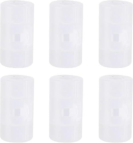 AEDIKO 6 unids AA a C tamaño adaptador de batería convertidor espaciadores titular plástico transparente contenedor protector
