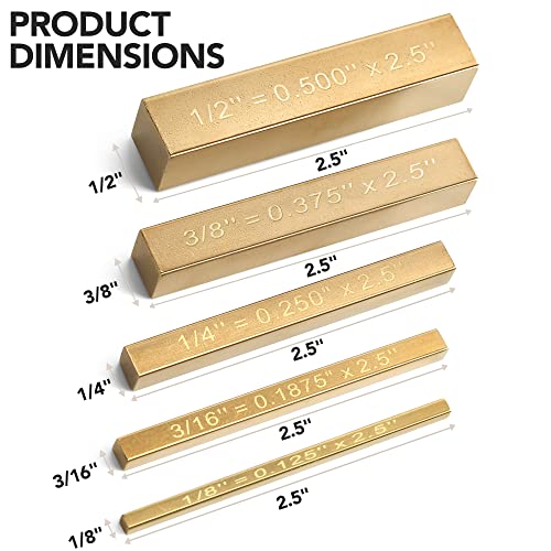 Lostronaut Brass Setup Blocks Height Gauge Set - Set Of 5 Accurate Table Saw Accessories For Woodworkers thumb #7