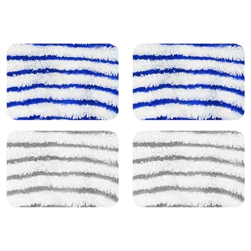 4 Pièces Chiffons de Rechange pour Rowenta Clean & Steam, Compatibles avec Modèles ZR005801 / RY7 / RY8, Accessoires Serpillière Microfibre Lavable et...