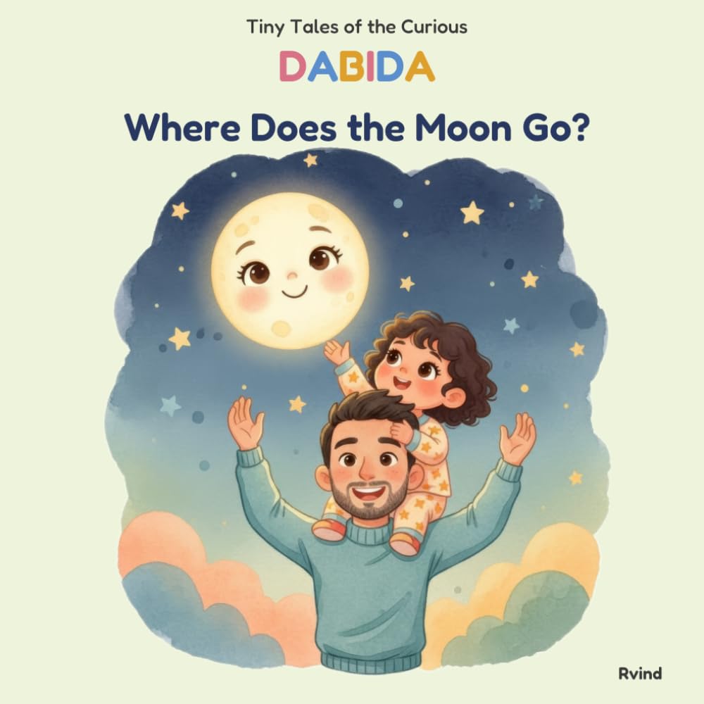 Tiny tales of the curious DABIDA : Where does the Moon go?: A bed time story about curiosity