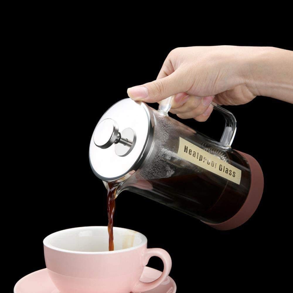 Cafetera: Acero Inoxidable y Vidrio, Prensa de café francés, Pared Doble aislada de borosilicato de borosilicato, Prensa de café. (Size : 350ML)