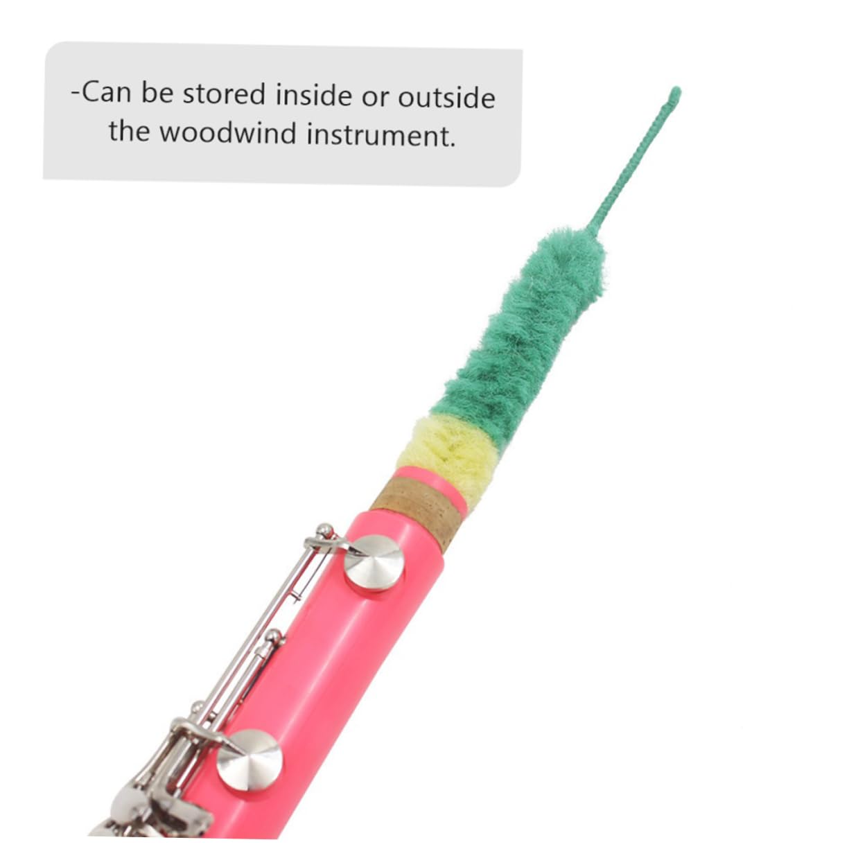 FOMIYES 3 Pcs Instrument Cleaning Brush Clarinet Clipper Hair Brush Portable and Scratch-Free