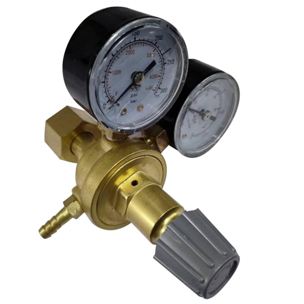 Littimoon Argons CO2 Gauges Pressure Reducer Mig Meter Control Valve Dual Gauge Welding Regulator