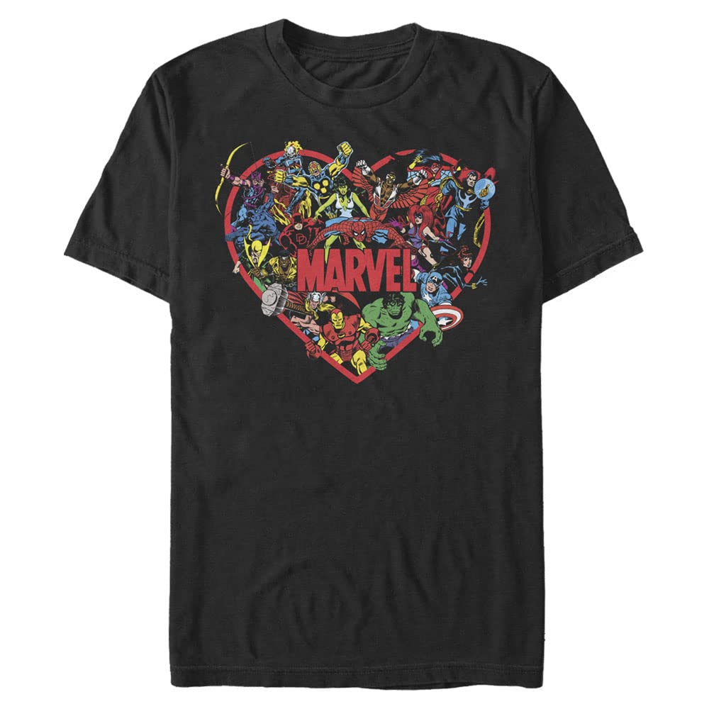 T-shirt Marvel grande taille noir pour vos sorties décontractées et week-ends