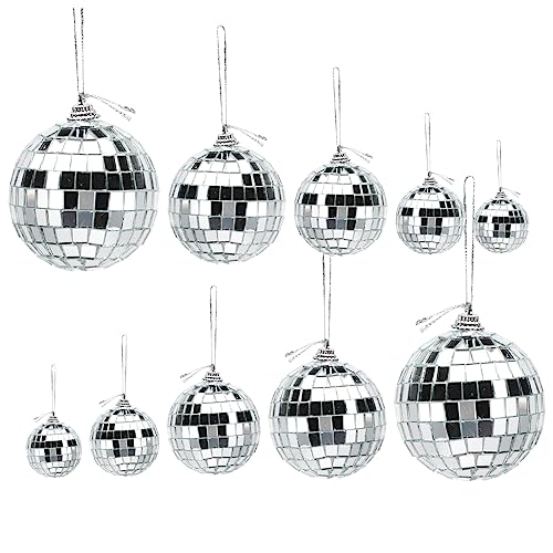 Yardenfun Large Disco Ball Reflective Party Decorations Hanging Disco Ball Ornaments for Birthday