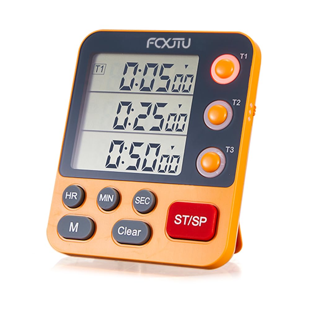Snapklik.com : FCXJTU Digital Dual Triple Kitchen Timer, 3-Channel ...