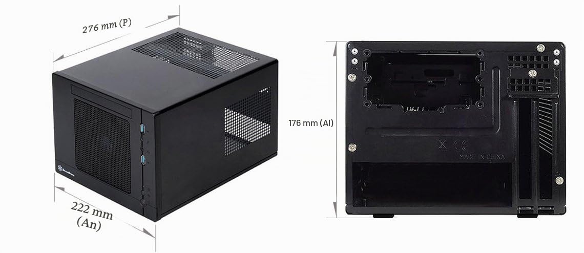 SilverStone SST-SG05BB-Lite - Carcasa de ordenador compacta cubo Sugo Mini-ITX, negro