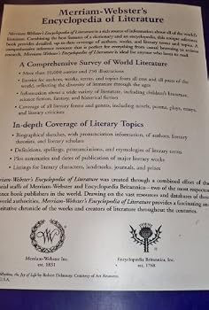 Paperback Merriam-Webster's Encyclopedia of Literature Book