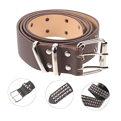 Garneck Retro Punk Belt for Women and Men Fashion Waist Belt Iron and Pu Buckle Comfortable Material Suitable for Party Outfit Workplace4