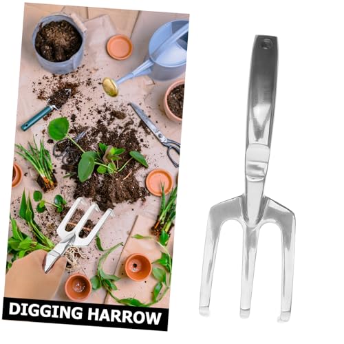 Rastrillo de mano de aleación de aluminio para jardín miniatura 7