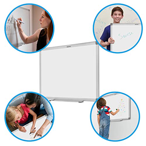 Dry Erase Board 18x24 Inches Magnetic Whiteboard with 3 Dry Erase Markers, 1 Dry Eraser, 10 Magnets , Sliver Aluminum Frame White Board for Office/School/Home