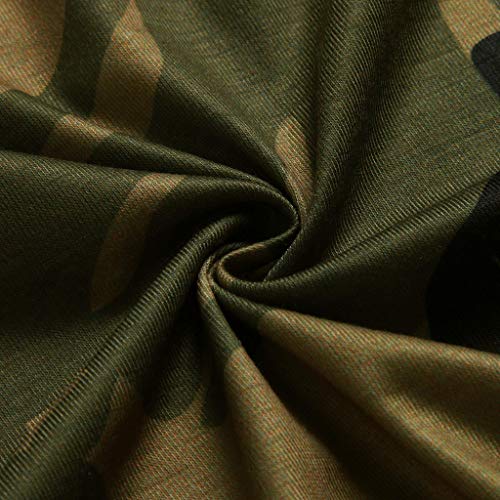 Toimothcn Womens Thin Camouflage Cardigan Tops Long Sleeve Slim Jacket Outerwear Coat(Camouflage,L)