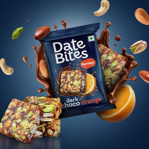 Image of Farmley Dark Choco Orange Date Bites (20 g, Pack of 1, Choco Orange Date Bites)