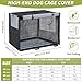 Dog Crate Cover 1200D Heavy Duty Polyester Built-in Anti-freezing Felt,for 48 inch Wire Dog Cage Winter Indoor Outdoor Protection,Waterproof Frostproof Large Dog Kennel Covers - Only cover (Black)
