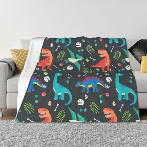 Couverture de lit dinosaure en microfibre douce lavable pour literie - 4