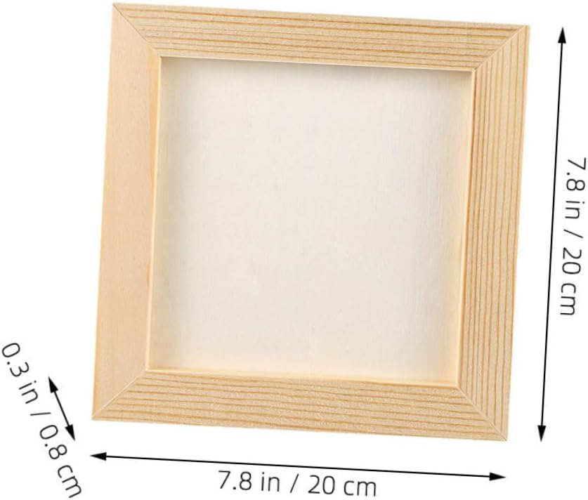 FRCOLOR 5 Pack Paintable Wood Picture Frames for Kids DIY Art Projects