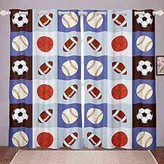 Games Curtain for Gaming Bedroom Living Room Gamer Room Curtains Kids Boys Video Game Gamepad Window Drapes Console Game Controller Curtain Blue W46*L54