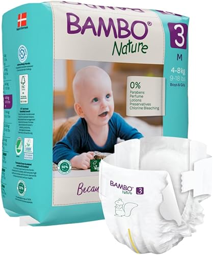Miniatura 2 de Bambo Nature Premium Eco - Pañales para hombre, tamaño 3 (9-18 libras8.8 lbs), 1000019253, 1