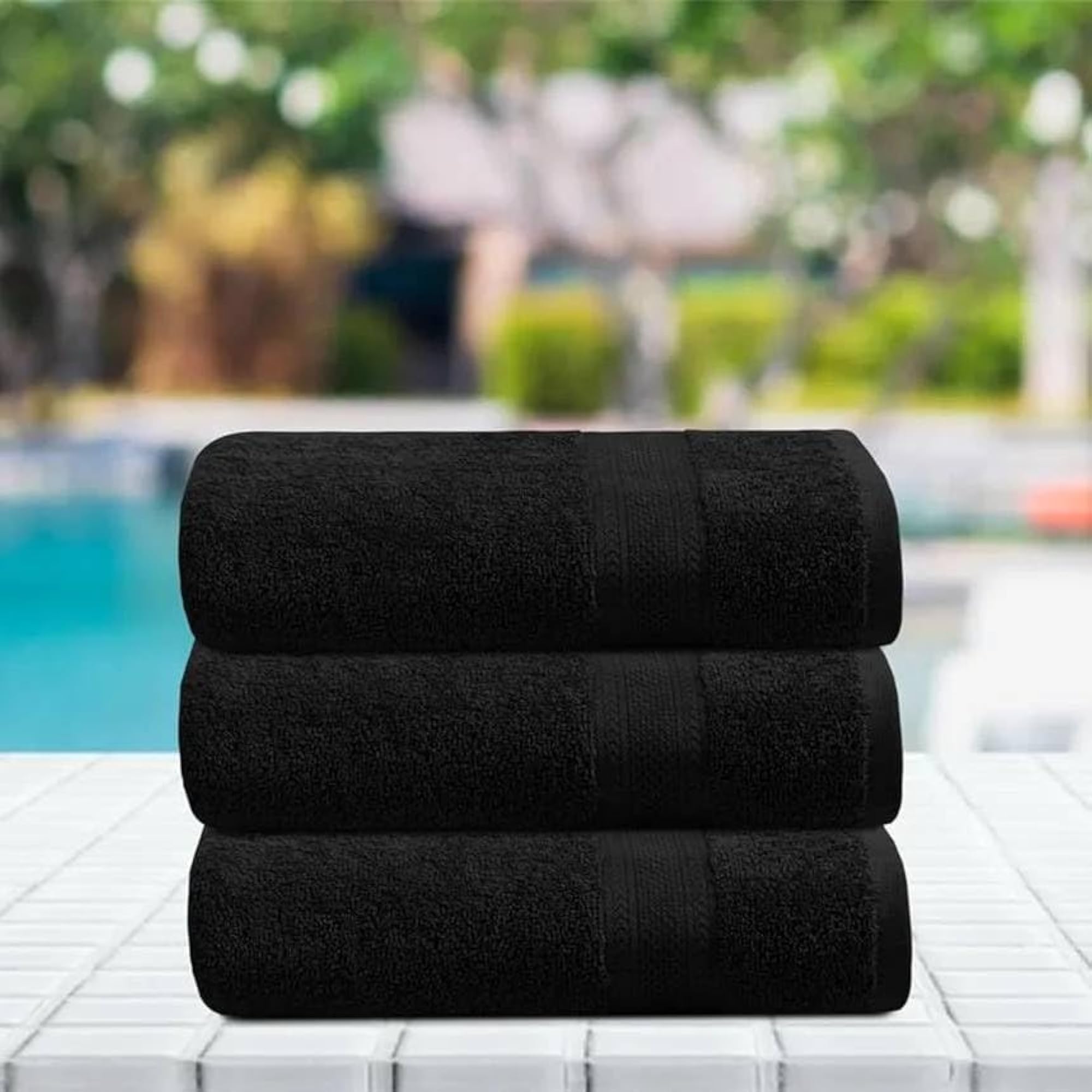 Ultra Soft Black Cotton Hand Towels, Luxurious Quality