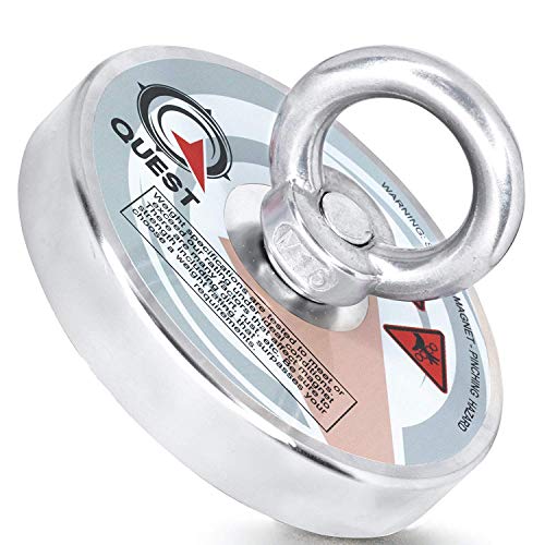 1222lb Fishing Magnet - Super Strong Pull Force Neodymium Magnets (554kg) - Recover Objects from Rivers & Lakes (4.72” ; 120mm)