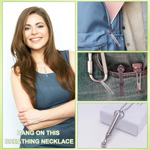 ENFANTRY Breathing necklace Mindfulness Anxiety necklace breathing Stainless Teel Stress Relief pendant Meditation Anxiety Relief Gifts for Women Men - Image 8