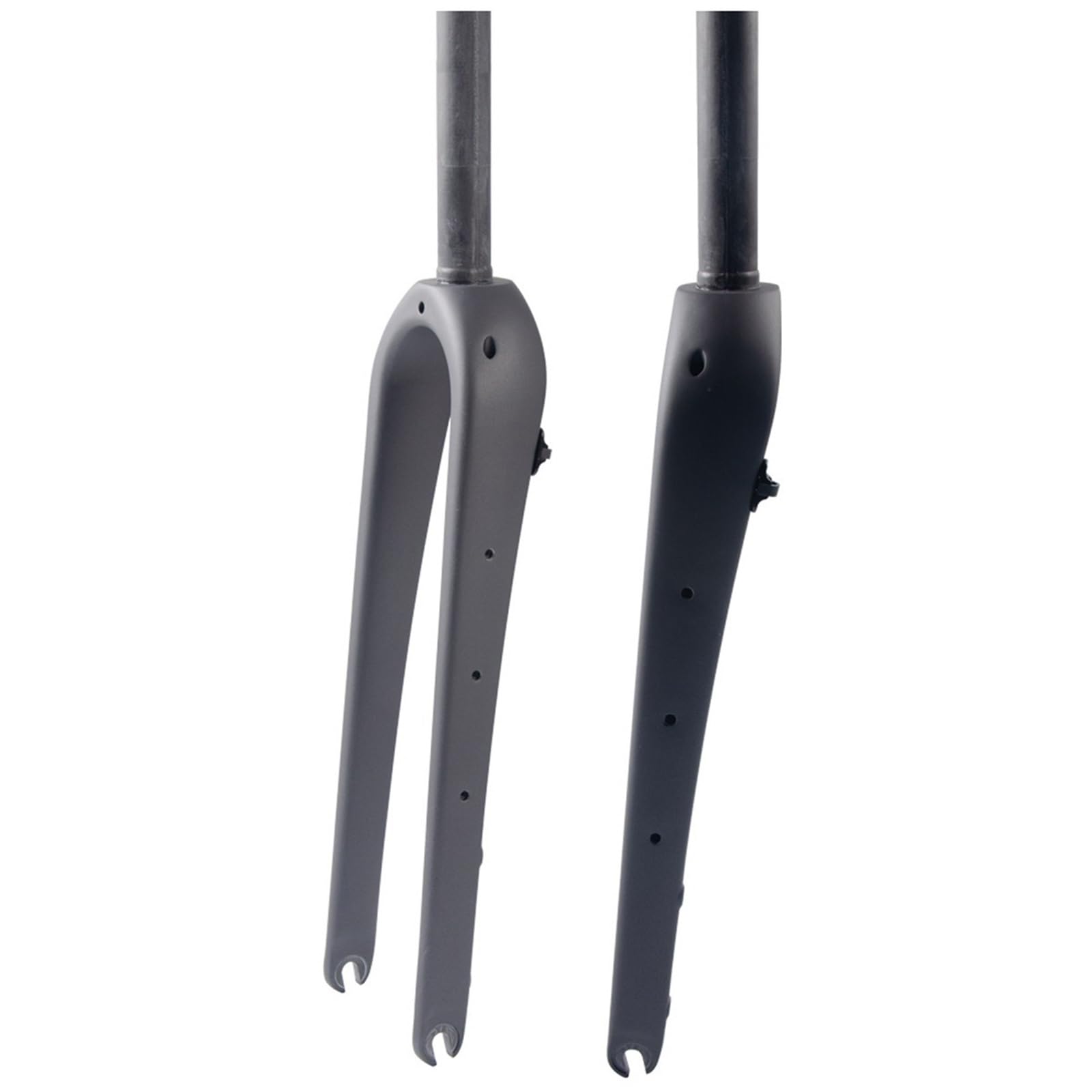 Fourche Gravel 700C en Fibre de Carbone pour vélo de Route, Rigide, Frein à Disque 28,6 mm, Tube Droit/Conique 1-1/8", axe traversant QR 100 mm, Avant pour pneus 55C