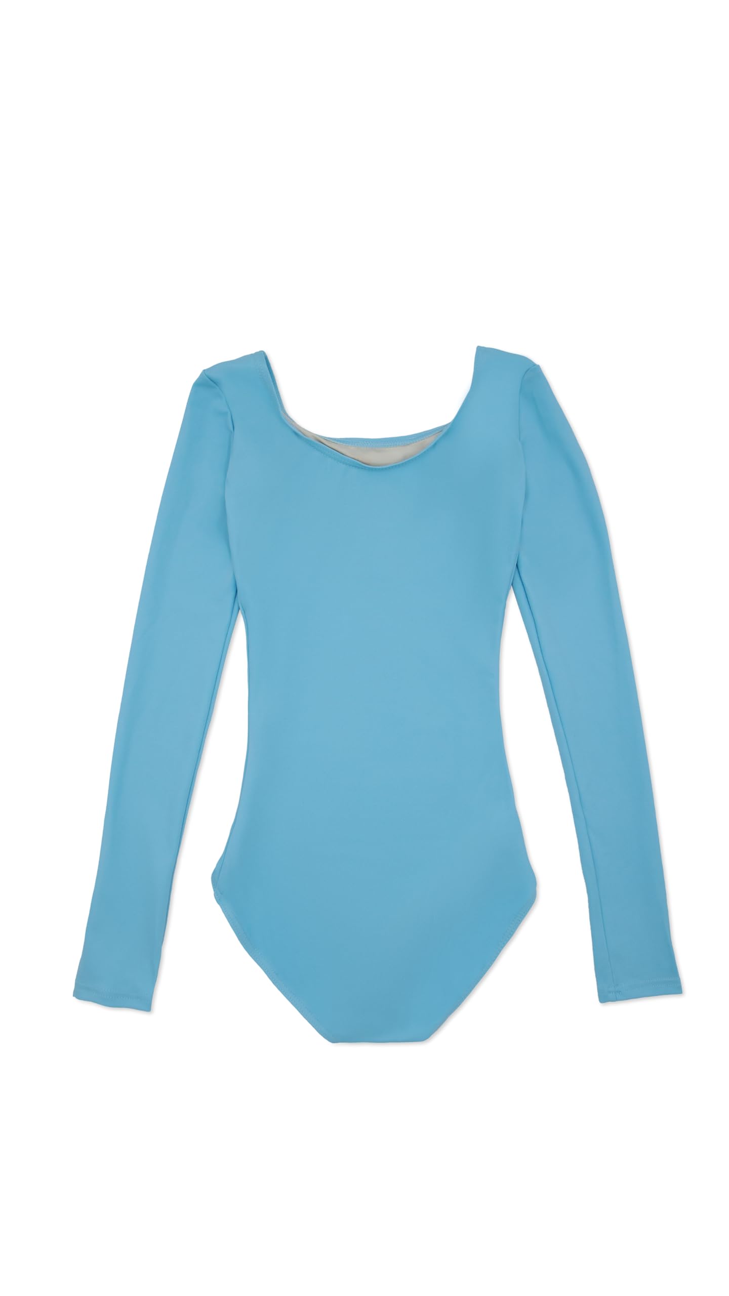 Capezio - Maillot de ballet de manga larga de nailon para niños en diferentes colores (azul claro, L (10-12 años)