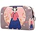 Produktbild Kulturtasche für Herren und Mädchen, Reise Kulturbeutel Kosmetiktasche mit Doppelter Reißverschlussöffnung, Großer Stauraum Lady In Hanbok Traditionelle koreanische Frauen 18.5x7.5x13cm