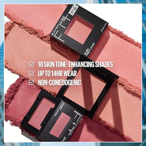 Maybelline Fit Me Blush, Lightweight, Smooth, Blendable, Long-lasting All-Day Face Enhancing Makeup Color, Nude, 1 Count