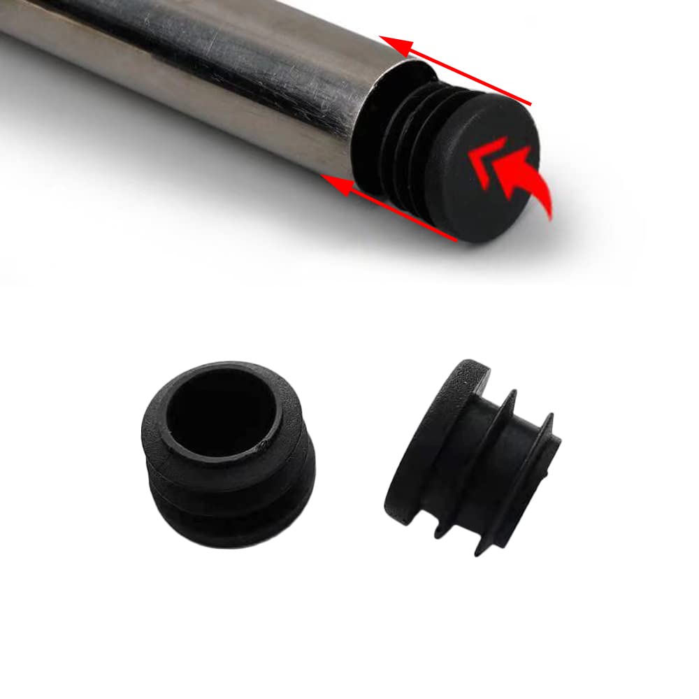 Tappo per Tubi 32 Pezzi - Tappi in Plastica Rotondo 16mm per Sedie, Tavoli - Tappi Terminali Nero
