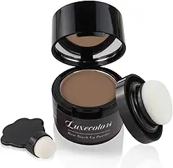 Luxecolors Pó Corretivo Para Cabelos Ralos E Cobertura De Fios Brancos - Sobrancelhas Manchas Calvas Mulheres (Castanho)