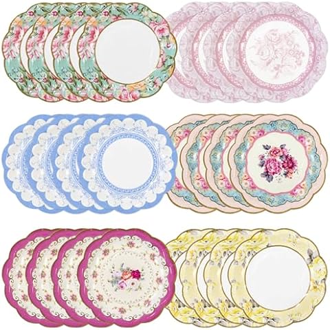 Assiettes Jetables Fleuries Talking Tables Cover