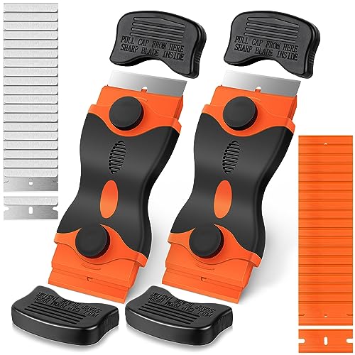 Ainiv 2 Paquete Rascador para vitrocerámica, incluye 40 cuchillas de repuesto para rascar...