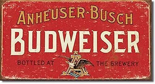 SmartCows Budweiser Funny Vintage Style Metal Sign 8x12 Plaque Pub Bar Wall Art