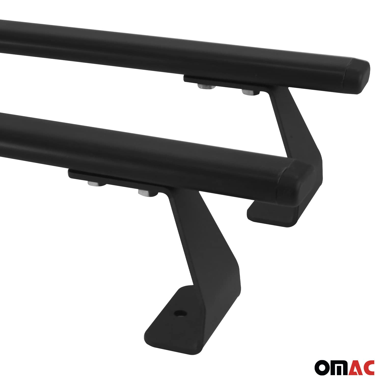 OMAC Heavy Duty Barras de Techo Transversales Compatibles con FIAT Doblo I 2000-2010 – 2 Stangen – Acero Negro