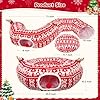 Petrendy Cat Tunnel Christmas Tree Skirt, Cute Cat-Proof Tunnel Bed Under Christmas Tree with Washable Cushion, Soft Pet Donut Cave Decorative Tube Bed, Pet Toy Gifts Xmas Tree Protector from Cats #4