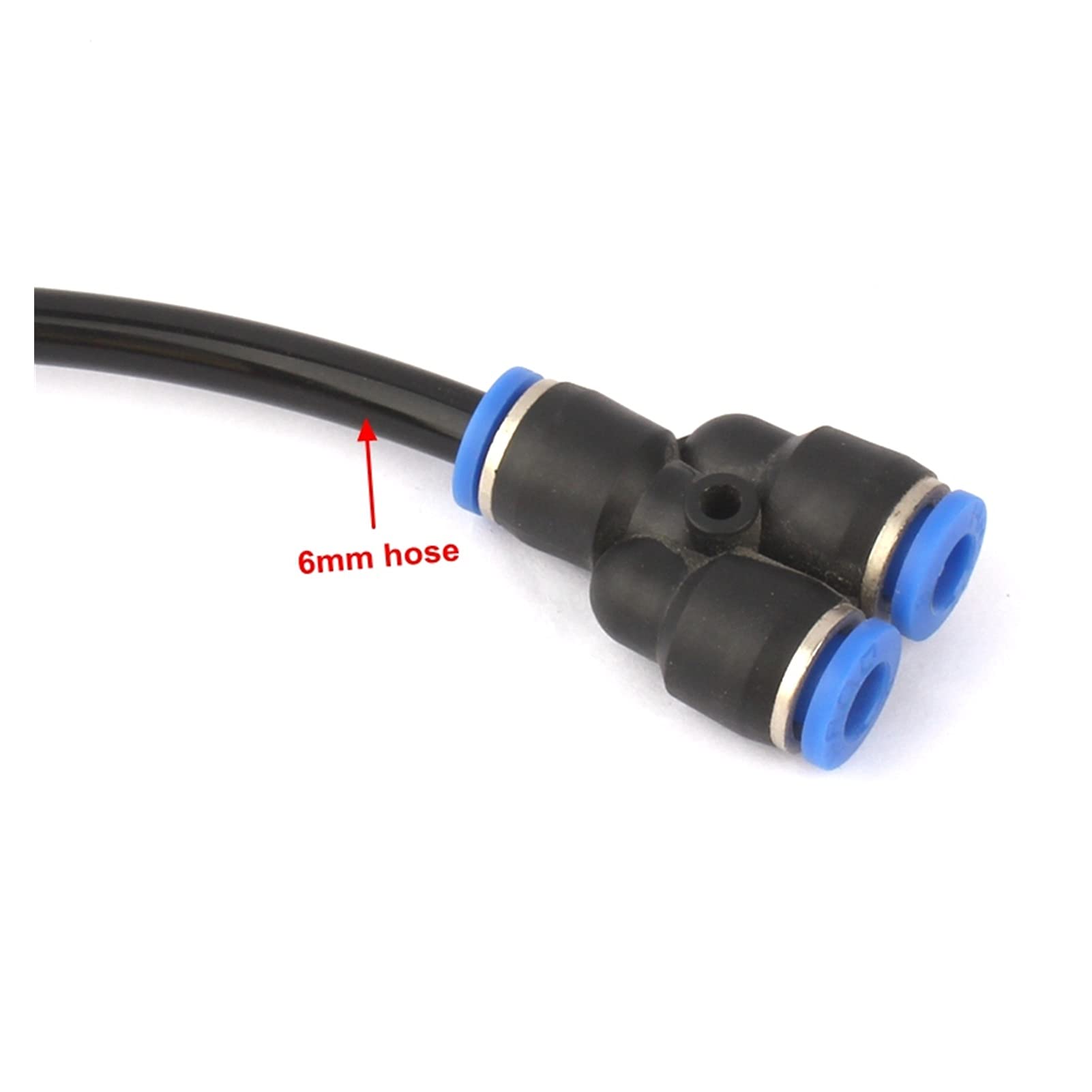 Irrigation Greenhouse Micro Gepp 36 Connecteurs Y 6mm / 8mm T-shirt en plastique de tuyau d'atomisation, utilisé for le jardinage de tuyau d'irrigation de jardinage Connecteur pneumatique