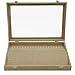 Wuligirl 20 Hooks Clear Lid Linen Neckace Storage Organizer Box for Jewelry Tray Display Case Showcase in Drawer