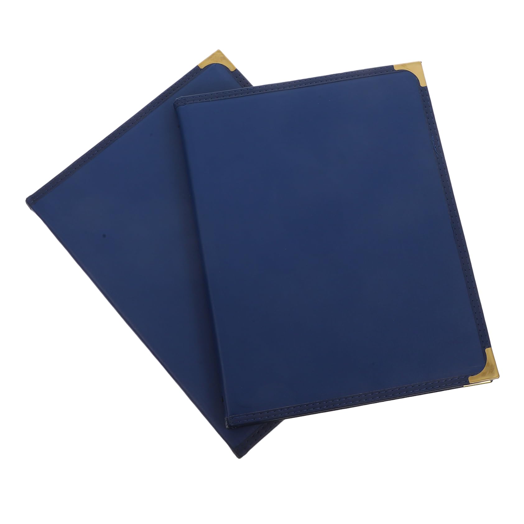 Portamenús para Restaurante de 2 Piezas, 4 Páginas, Pu Pvc Azul | Fundas Transparentes, Reutilizable y Fácil de Limpiar, Uso Versátil en Bares y Restaurantes