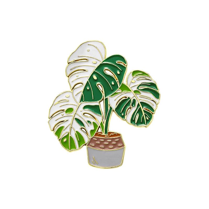 Imán decorativo de hoja de planta Monstera para refrigerador