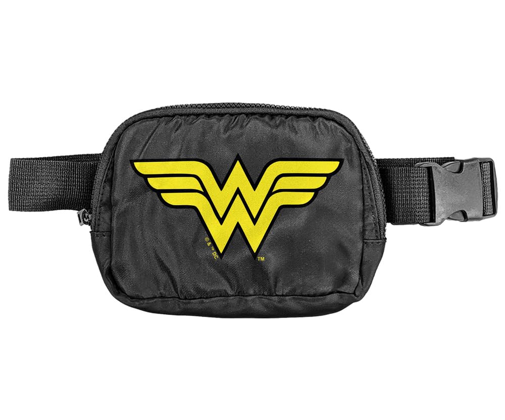 Wonder Woman Classic Logo Belt Bag, Crossbody Fanny Pack for Women and Men, Adjustable