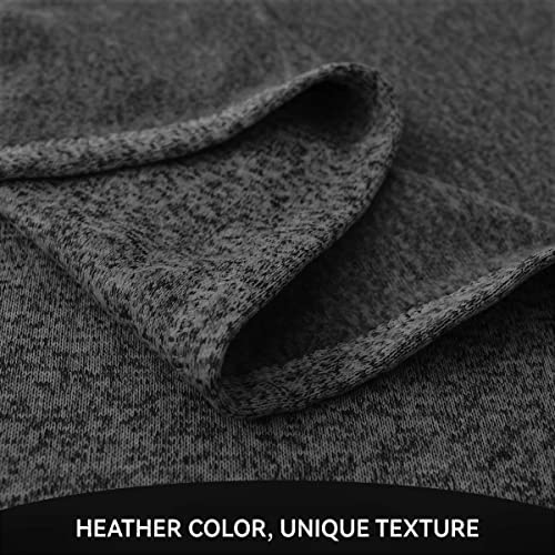 Heathered Sweater Fleece Knit Blanket Throw Jersey Soft Breathable Comfortable Blankets For All Seasons, 50"X 60" (Black) #TOP1