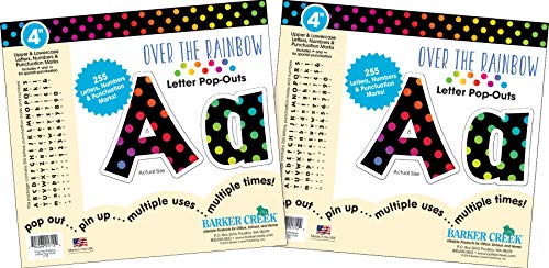 Lettres pop-up Barker Creek arc-en-ciel pour en finir avec les tableaux d'affichage ternes