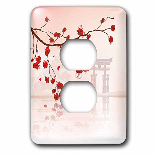 Joli cerisier blossoms cache prise décoratif scène orientale - 3